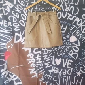 Faux leather mini skirt